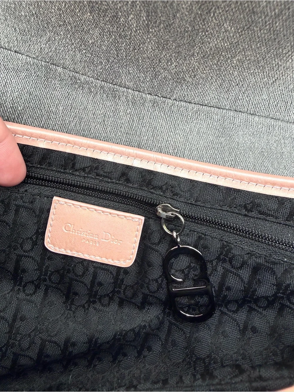 Dior Gray and Pink Galliano Saddle Bag - Picture 15 of 15